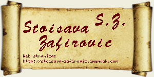 Stoisava Zafirović vizit kartica